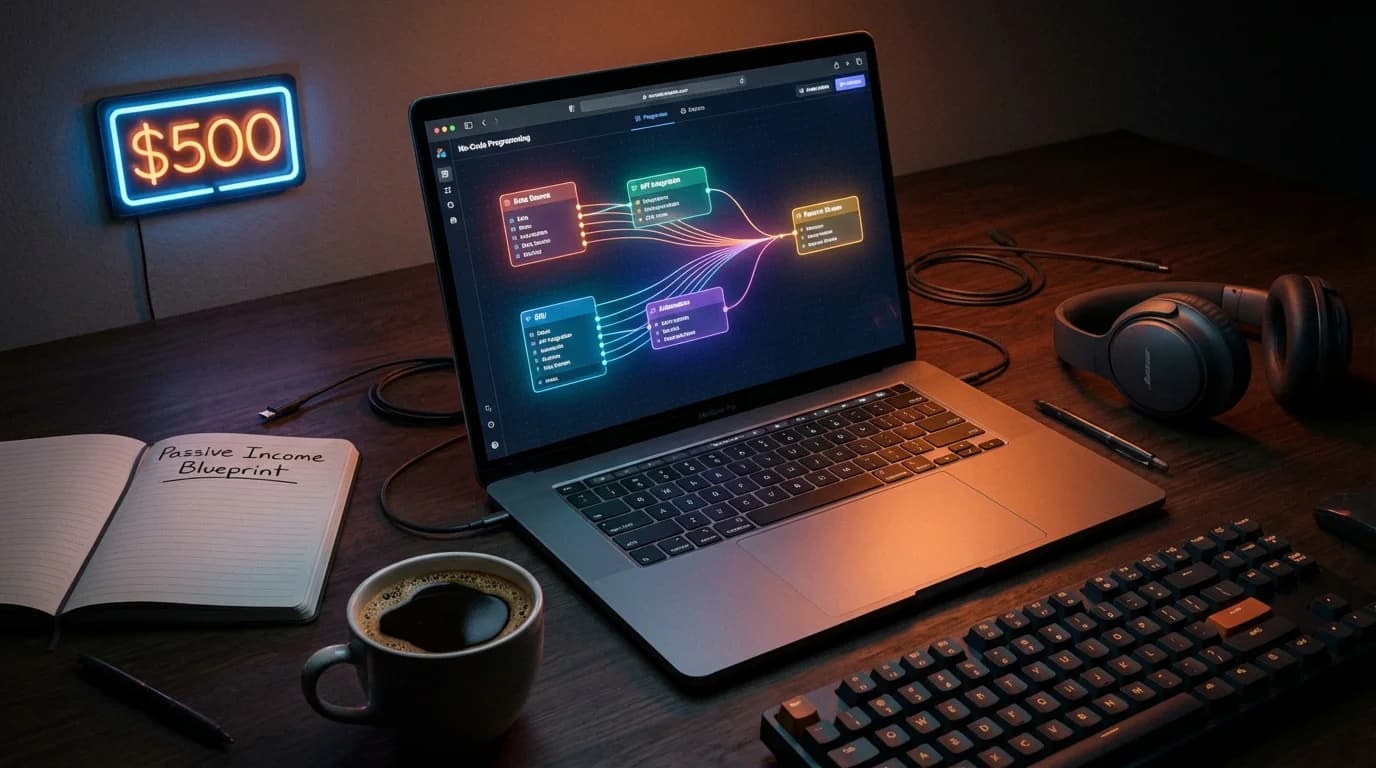 How I Built a $500/Month Passive Income Stream Using ONLY Free No-Code Tools